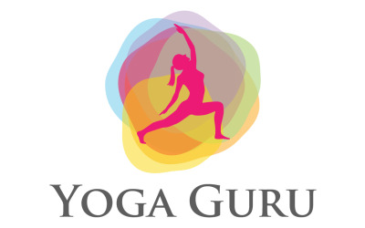 Modelo de logotipo para instrutor de ioga Guru