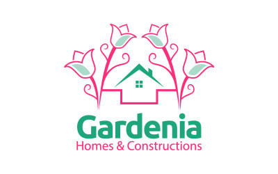 Plantilla de logotipo de Gardenia Homes and Construction
