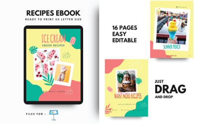 Prezentacja szablonu motywu przewodniego przepisu na lody