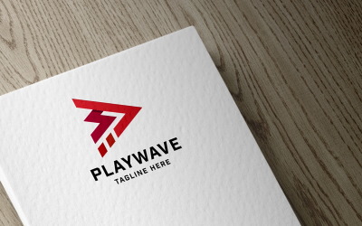 Professzionális Play Wave Logo sablon