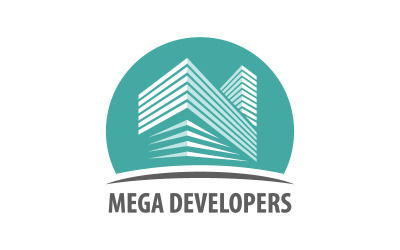 Sjabloon met logo voor mega-ontwikkelaars