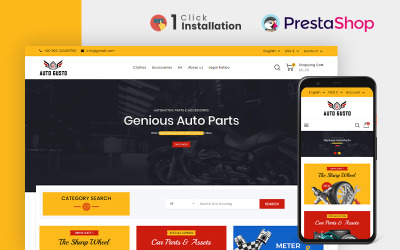 AutoGusto alkatrészek és kiegészítők Prestashop téma