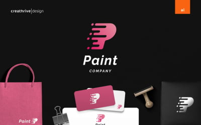 Фарба кольоровий шаблон логотипу