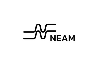 Litera N - nowoczesny szablon logo