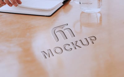 Logo Mockup on Debossed Effect Product Mockup