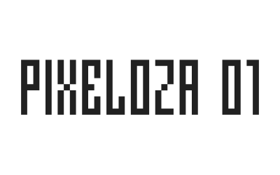 Pixeloza 01 - Lettertype weergeven