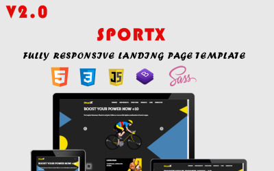 SportX - plně reagující šablona vstupní stránky
