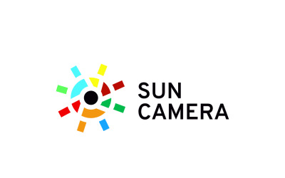 Sun Camera-logo - Logo-sjabloon met dubbele betekenis