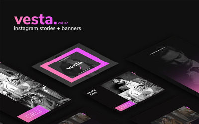Vesta vol. 2 - PSD-bannermall för sociala medier