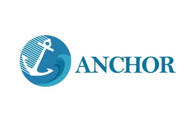 Blue Anchor Logo Template