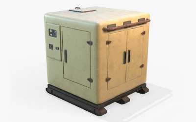 Elektromos doboz PBR Low Poly 3d modell