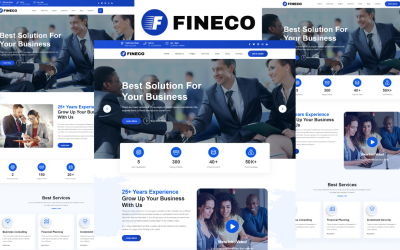 Fineco - Finans och rådgivning HTML5-mall