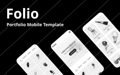 Folio - шаблон мобильного веб-сайта Portfolio