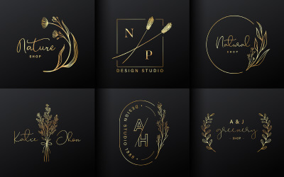 Коллекция роскошных логотипов для брендинга Шаблон логотипа Coporate Identity