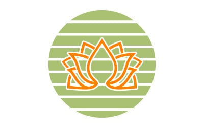 Lotus Meditasyon Logo Şablonu