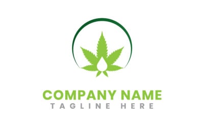 Modèle de logo d&amp;#39;entreprise de bourgeon de feuille naturel