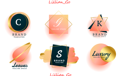Modèle de logo de conception de collection de logos de mariage de logos de luxe