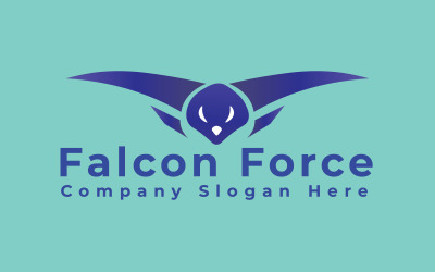 Modello di logo Falcon Force gratuito