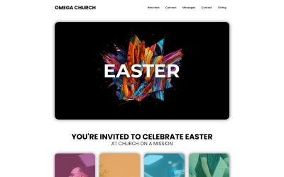 Omega – egyházi webhelysablon