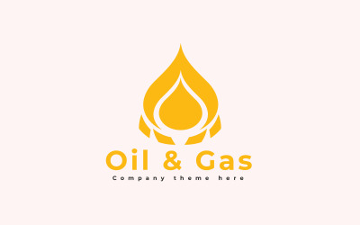 Ropa a plyn Logo šablona