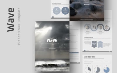 Vertikale PowerPoint-Vorlage für Wellen