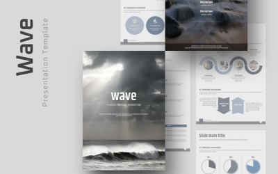 Wave Vertical PowerPoint šablony