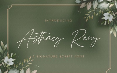 Asthacy Reny - Handschriftliche Schrift