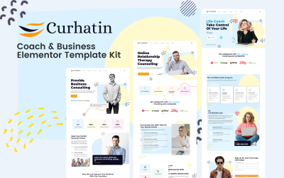 Curhatin - sada Elementor Pro Coach & Business Template