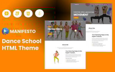 Manifesto - Dance School Landing Page Theme