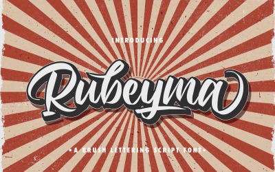 Rubeyma - fetstil skript typsnitt