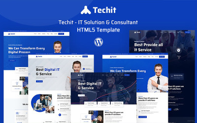 Techit - IT-oplossing en consultant HTML5-websitesjabloon