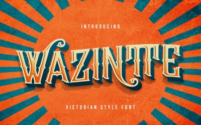 Wazintte-维多利亚时代的装饰字体