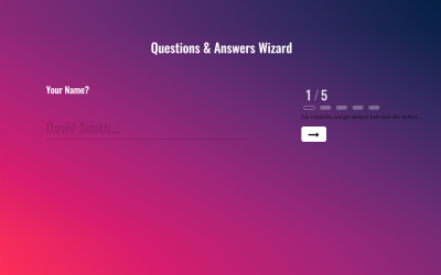 Wizard Vragen en antwoorden - Speciale pagina voor HTML-componenten