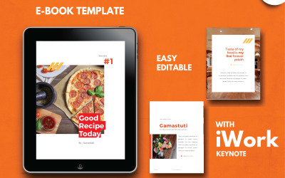 Az e-könyv szerkeszthető a Keynote Template Presentation segítségével