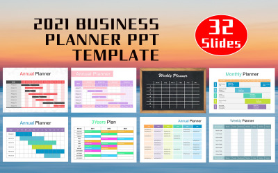 2021 Business Planner PowerPoint sablon