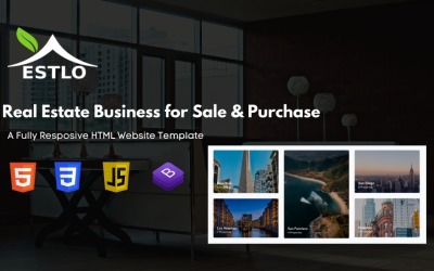 Estlo - En fastighetsköp och -försäljning HTML5 CSS3 Javascript Bootstrap 4.6 Responsiv webbplatsmall