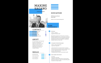 Maxine Sagano - Graphic Designer Resume Template
