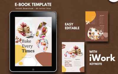 Péksütemény recept eBook Keynote sablon bemutató