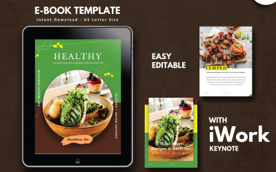 Receptkönyv Vegetáriánus téma eBook Keynote Template Presentation