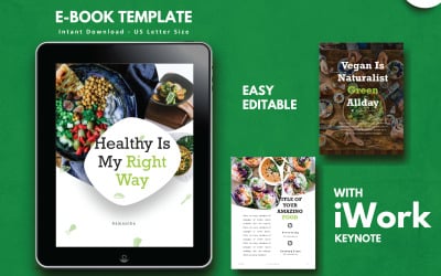 Recipe eBook - Vegan Recipe Theme Keynote Template Presentation