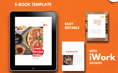 Rezept-eBook, das mit der Präsentation der Keynote-Vorlage bearbeitet werden kann