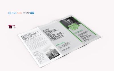 Trifold-Broschüre - Corporate Identity-Vorlage Nr. 09