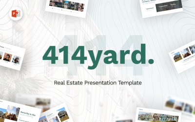 414 Yard Real Estate Modern PowerPoint-sjabloon