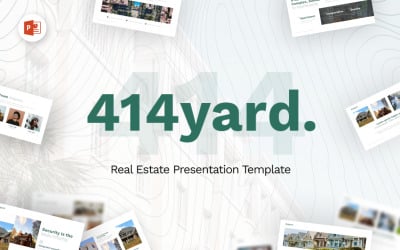 414 Yard Real Estate Сучасний шаблон PowerPoint
