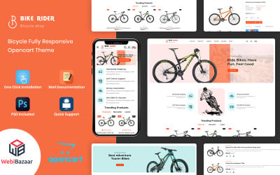 BikeRider - Esporte, Tema Opencart de bicicleta responsiva
