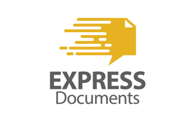Express dokument logotyp mall