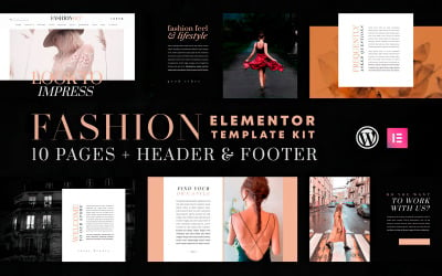 Fashion Art - Kit modello Elementor - Compatibile con WooCommerce