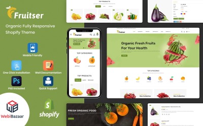 Fruitser - Tema do Shopify Orgânico e de Mercearia