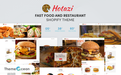 Hotazi – téma rychlého občerstvení a restaurace Shopify