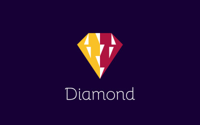 Modèle de conception de logo de diamant